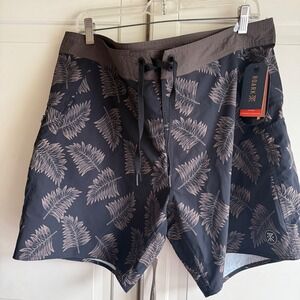ROARK The Boatman Boardshorts Mens Size 36 Floral Print Swim Trunks New w‎ Tags
